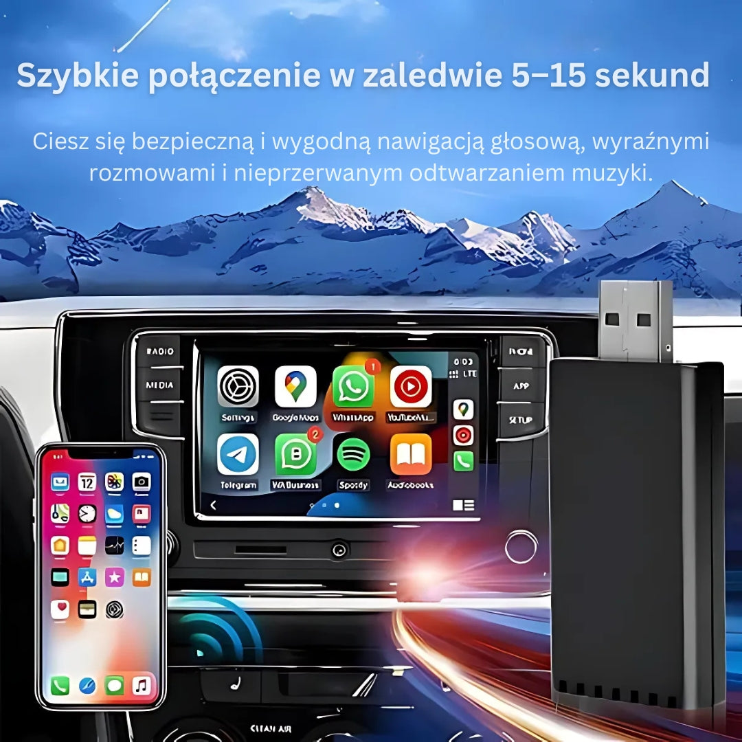 EasyPlay | CarPlay i Android Auto bezprzewodowo | USB-A i USB-C