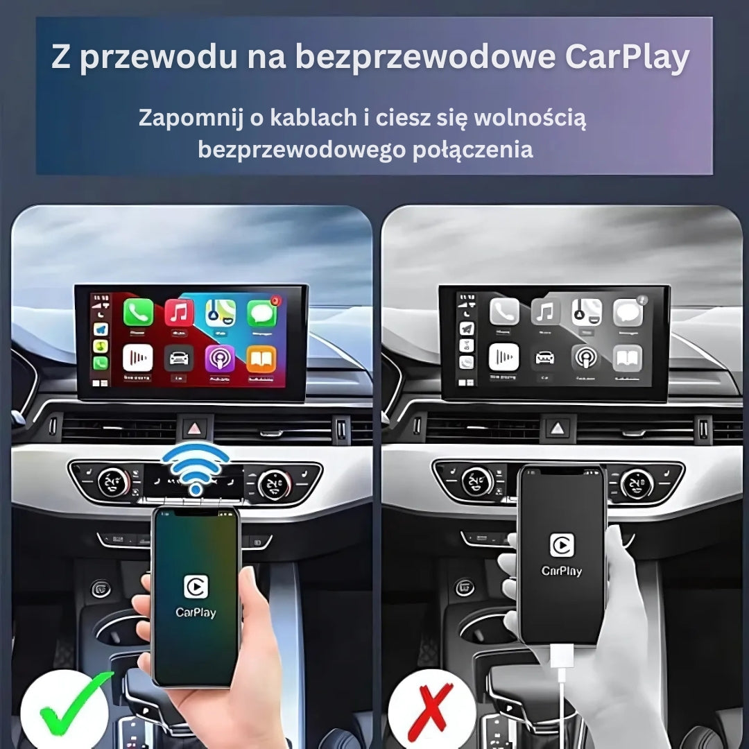 EasyPlay | CarPlay i Android Auto bezprzewodowo | USB-A i USB-C