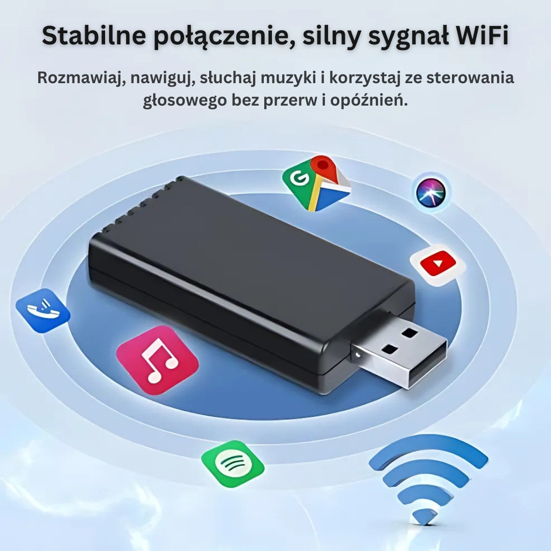EasyPlay | CarPlay i Android Auto bezprzewodowo | USB-A i USB-C